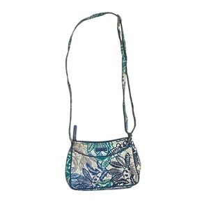 Vera Bradley Blue Green Printed Small Crossbody Bag